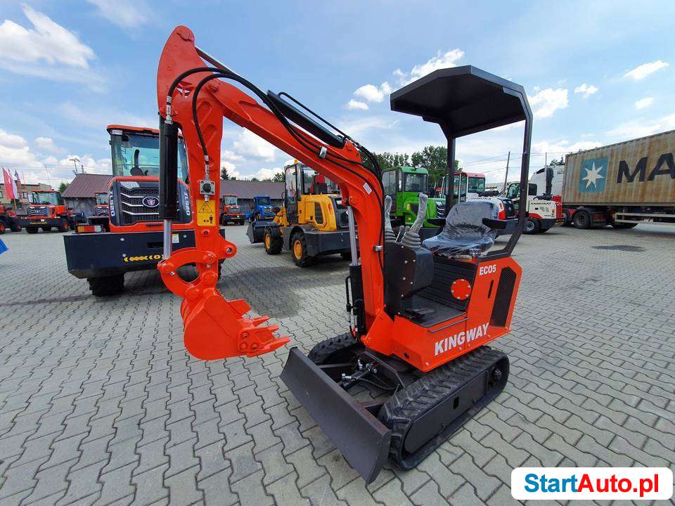 NOWA MINIKOPARKA KINGWAY ECO5 + 3 łyżki FV GWAR LEASING 24h