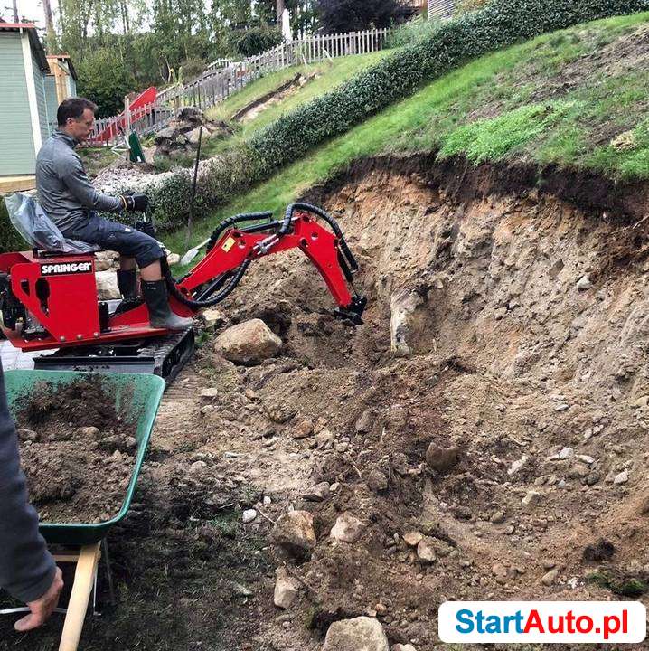 Nowa Minikoparka Obrotowa 360° Springer Mikro koparka