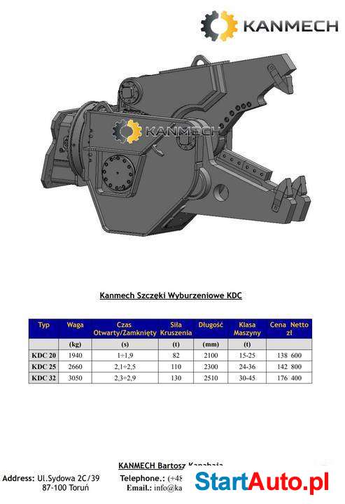 Nożyce Szczeki Wyburzeniowe