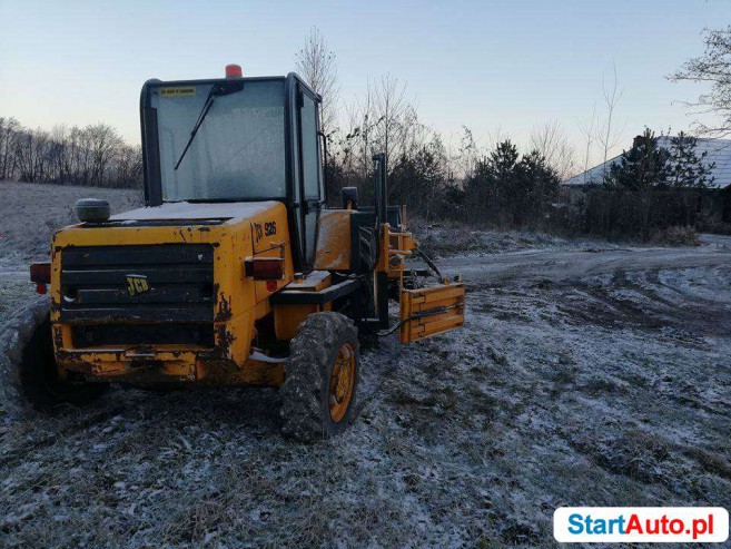 Obsypywarka do poboczy – wózek widłowy JCB, Manitou