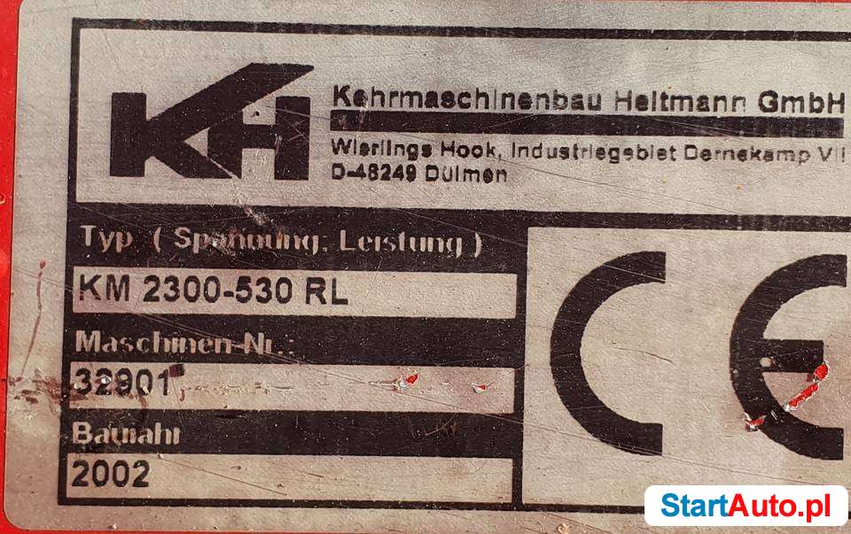 Odmiatarka, zamiatarka hydrauliczna 2,3 m. do ładowarki