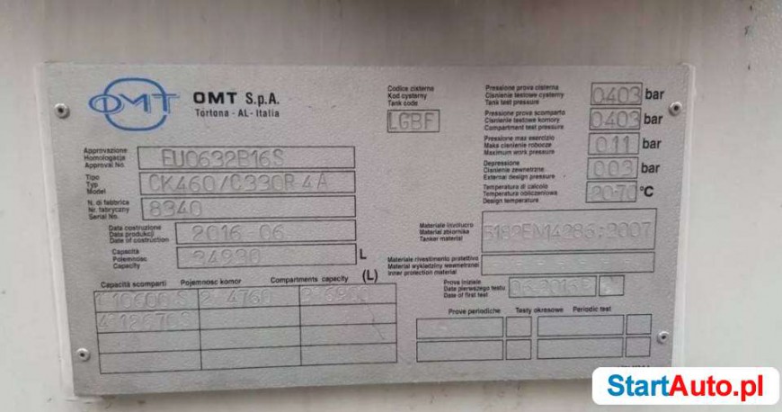 OMT CK460/C330R-4A cysterna-