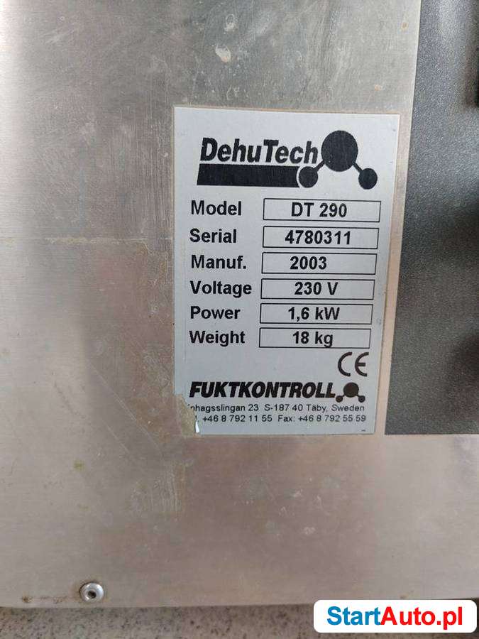 Osuszacz adsorpcyjny Dehutech DT 290 FV