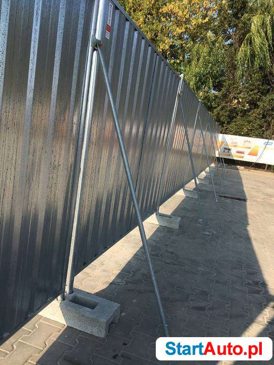 Panel pełny trapezowy ogrodzenia tymczasowy 2,40m / 2m