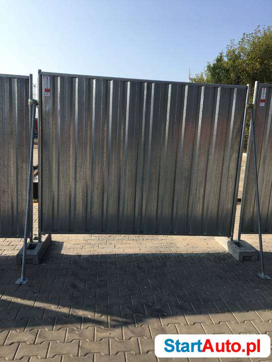 Panel pełny trapezowy ogrodzenia tymczasowy 2,40m / 2m