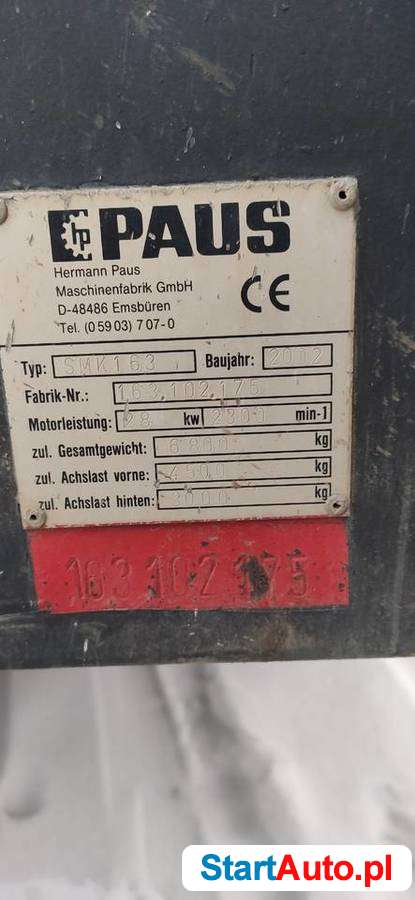 Paus 163 wozidło samo załadowcze nie benford