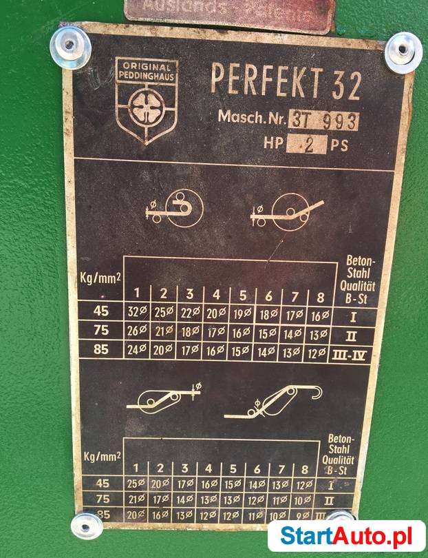 PEDDINGHAUS Perfekt 32 profesjonalna niemiecka giętarka