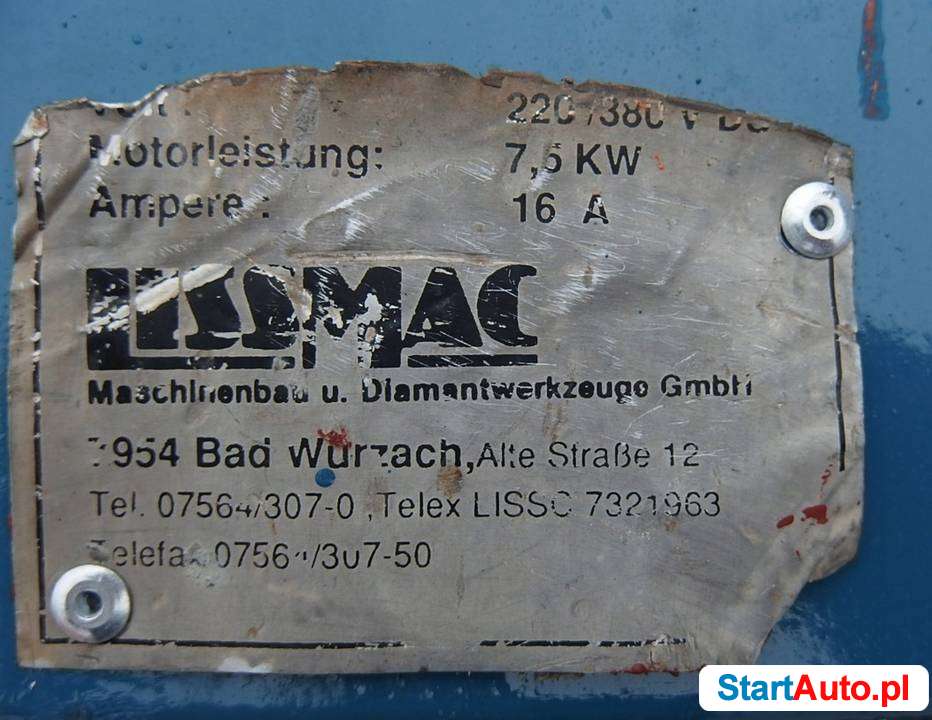 Piła LISSMAC 90 do kamienia porothermu silki cegieł i innych