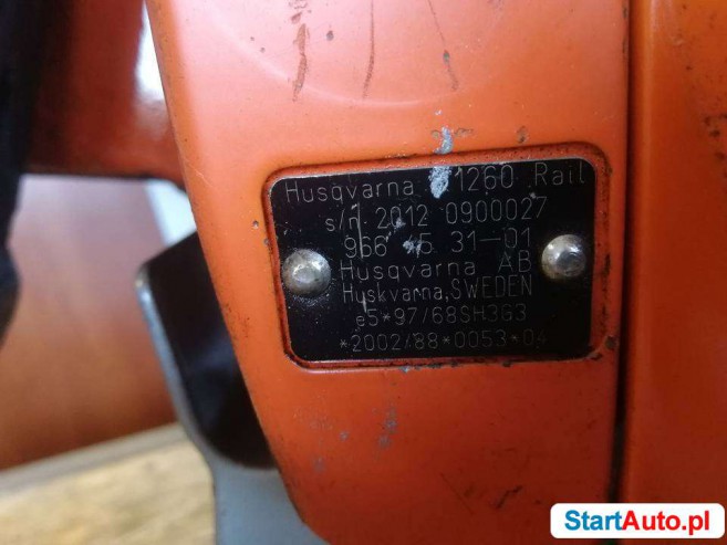 Piła przecinarka kolejowa Husqvarna K1260 Rail RA10 , F. Vat