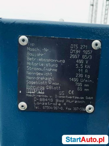 Piła przecinarka Lissmac DTS 700 budowlana do cegieł silki