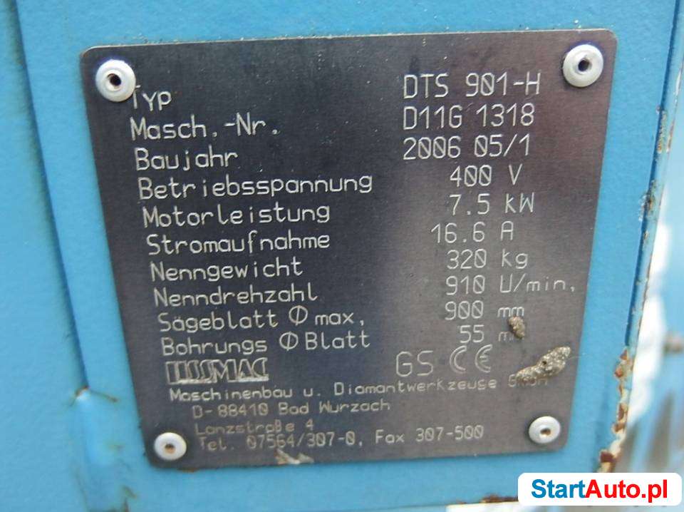 Piła przecinarka stolikowa LISSMAC DTS 901-H