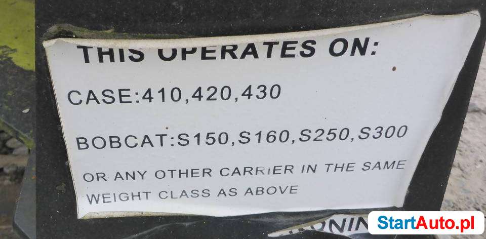 Pług do odśnieżania do Cat S250 Lemiesz Śniegu Bobcat Case