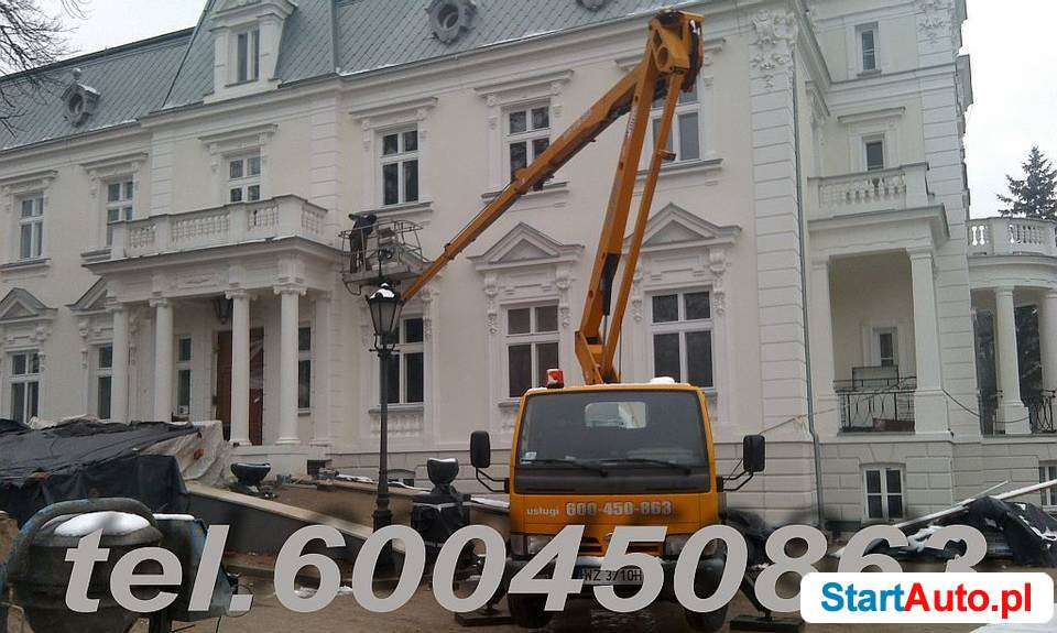 Podnisnik koszowy, 18m, 21m, 25m, 31m, zwyżka, wynajem,