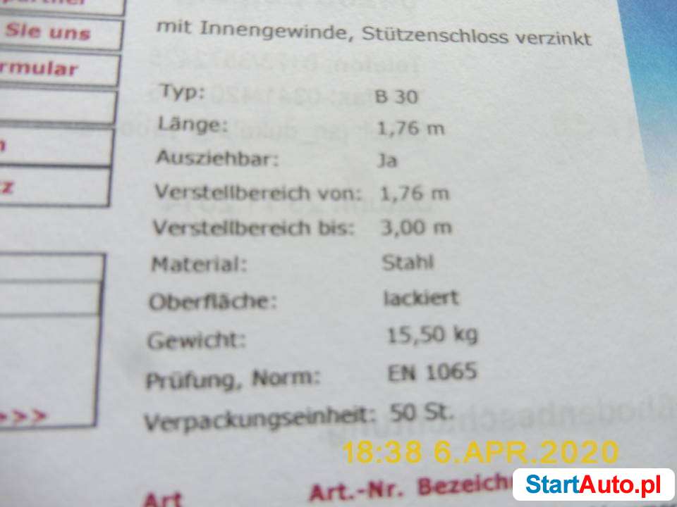 Podpory stropowe profesjonalne