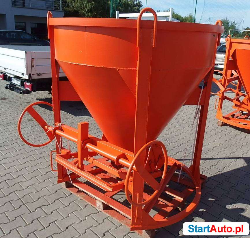 Pojemnik dźwigowy do betonu z wylewem prostym ZB 1.2 / koło