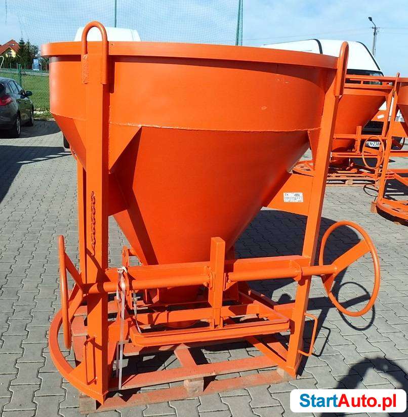 Pojemnik dźwigowy do betonu z wylewem prostym ZB 1.0 / koło