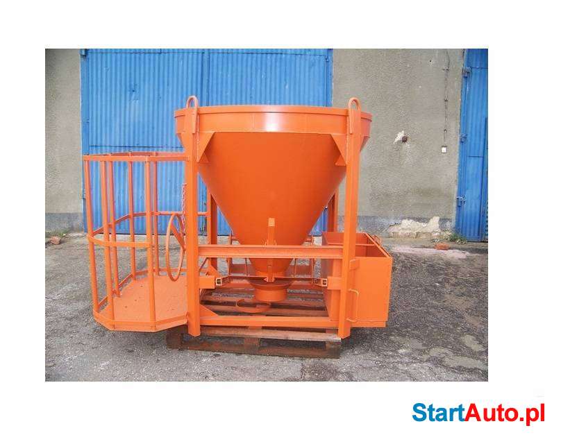 POJEMNIK DŹWIGOWY NA BETON Z PODESTEM ROBOCZYM