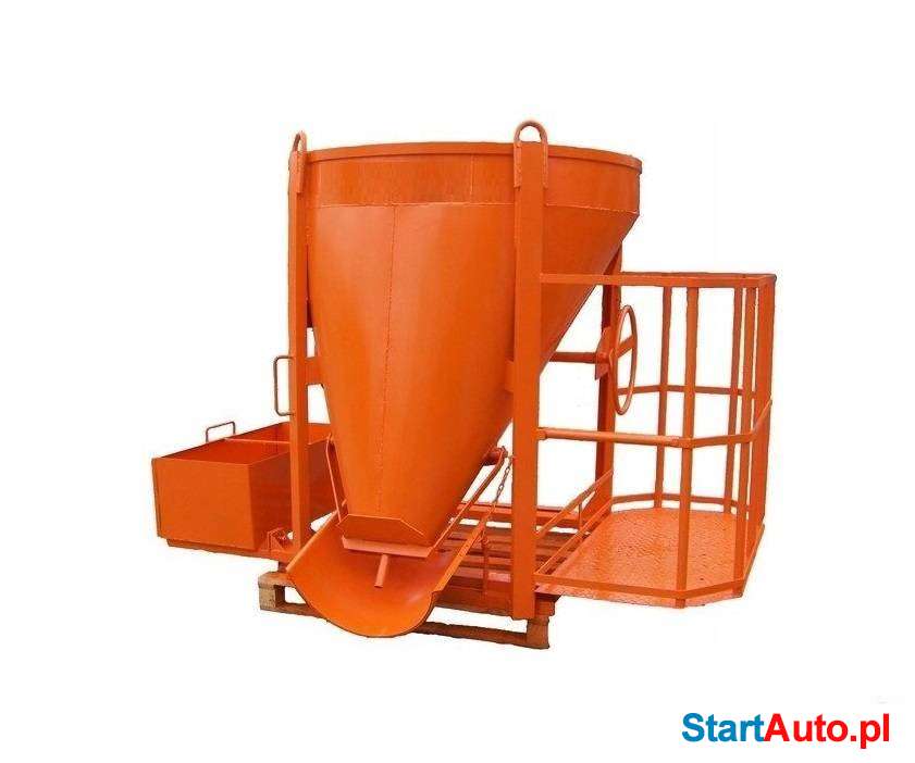 POJEMNIK DŹWIGOWY NA BETON Z PODESTEM ROBOCZYM skos 750l