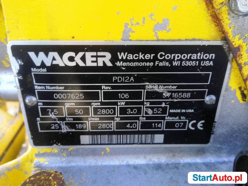 Pompa membranowa WACKER PDI2A FV