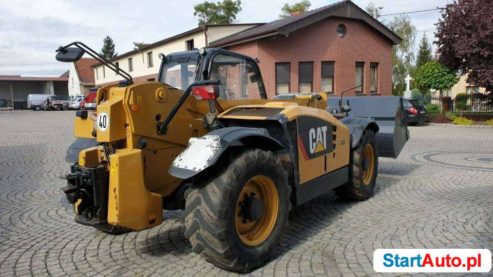 pozostałe Caterpillar TH 407 Ag F VAT 23%, skrętne osie, widły, łyżka, 4×4, 2012 r