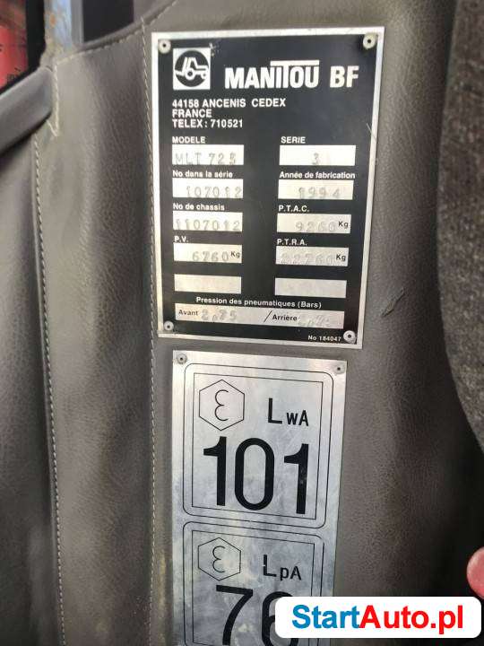 pozostałe Manitou MLT 725 Ładowarka teleskopowa Manitou 725