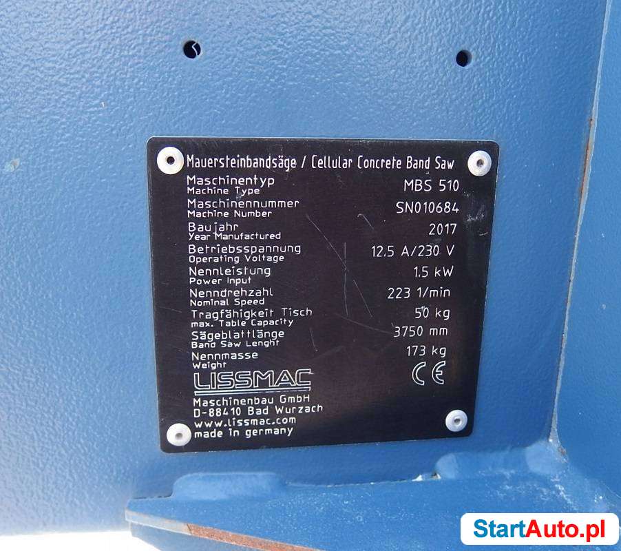 Profesjonalna przecinarka stolikowa LISSMAC MBS – 510