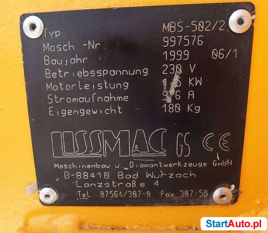 Profesjonalna przecinarka stolikowa LISSMAC MBS – 502/2