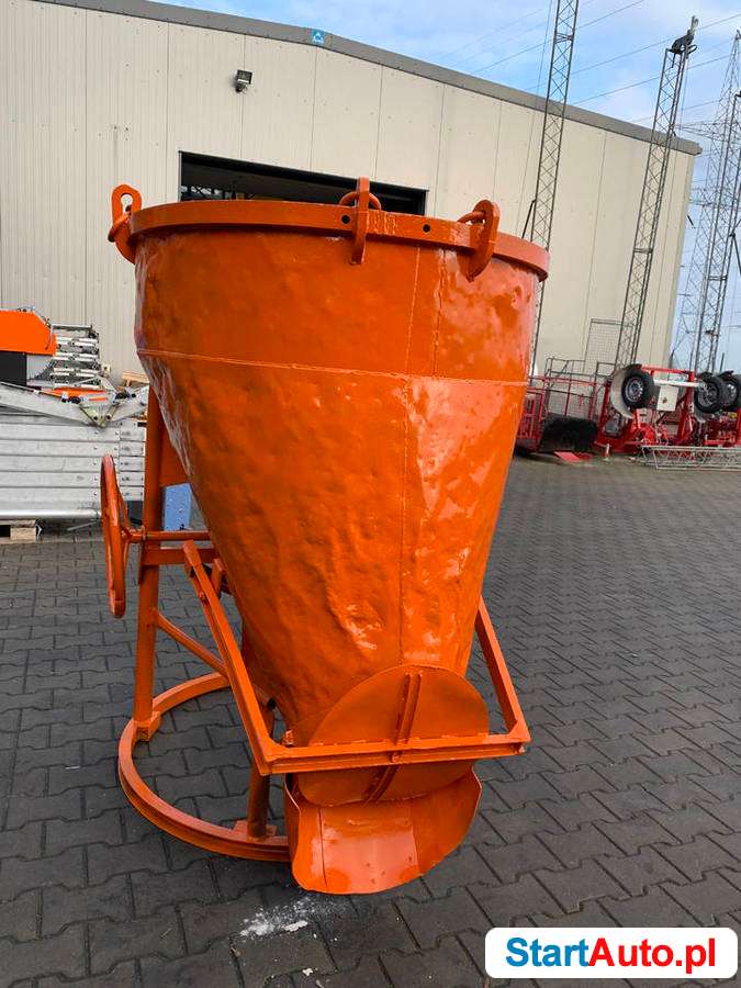 Profesjonalny pojemnik dźwigowy do betonu 750l skośny lej