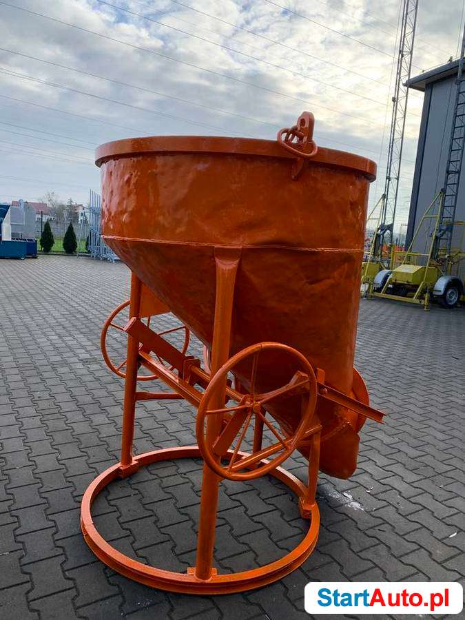 Profesjonalny pojemnik dźwigowy do betonu 750l skośny lej