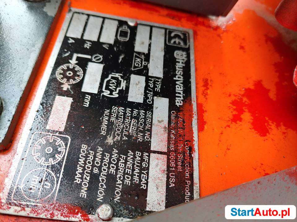 Przecinarka piła Husqvarna FS410d, Norton Clipper, Wacker FV