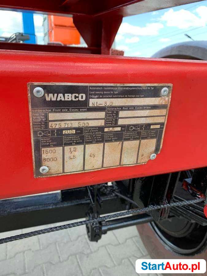 Przyczepa dłużycowa Auwarter NL8.0 DMC do słupów stali prętó