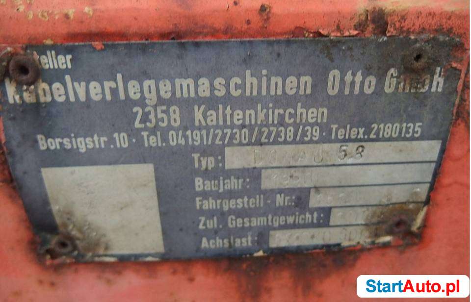 Przyczepa do przewozu kabli, ANH KABELTRANSPORTER DONAU 5,8