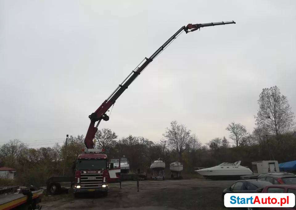 Scania 124G ciągnik siodłowy z żurawiem