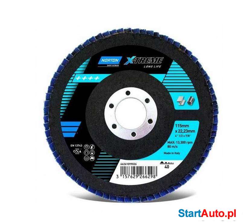 Ściernica wachlarzowa X-TREME R828 wypukła 125mm gr80 10szt