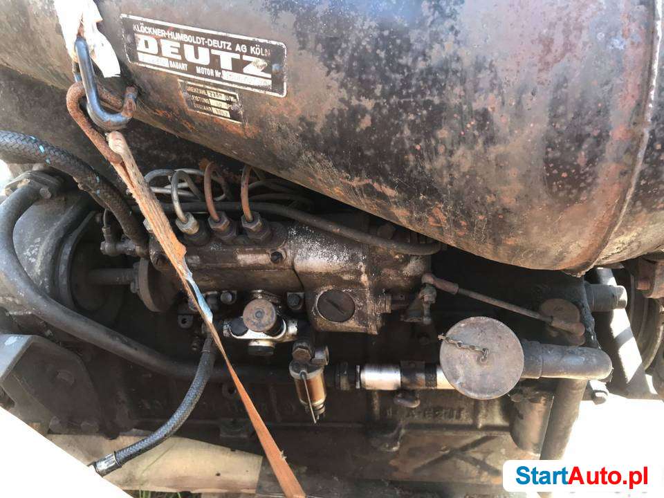 Silnik Deutz F4L514 90KM 4 cyl ze skrzynią Ładny stan Obraca