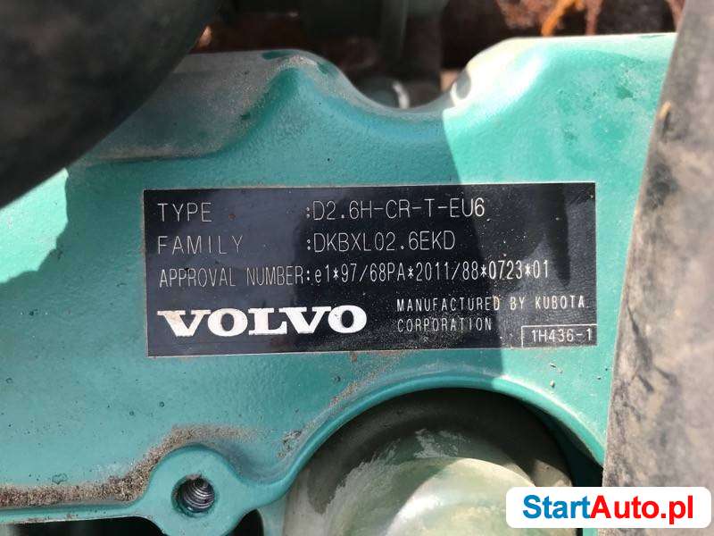 Silnik Volvo D2.6H-CR-T-EU6 ,Kubota DKBXL02.6EKD