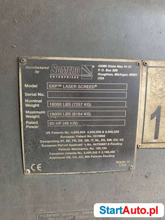 Somero SXP układarka do betonu