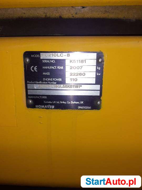 Sprzedam Koparka Komatsu PC210