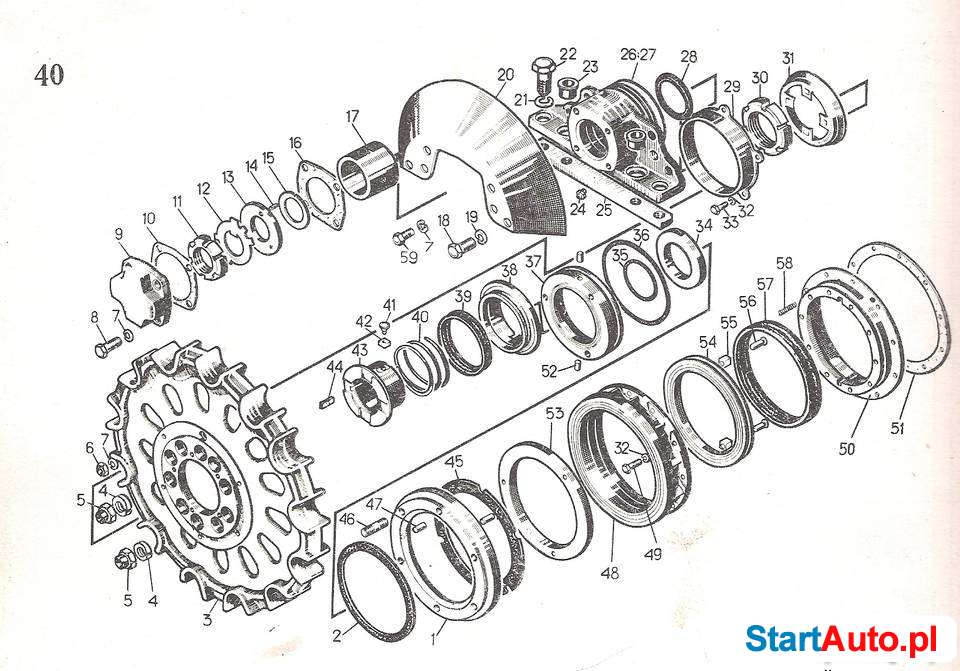 spychacz T – 130, T – 170, DZ – 27S, DT – 75 części w 24h.