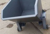 Stalowy kontener na kołach, do widlaków, PMMC 250 L