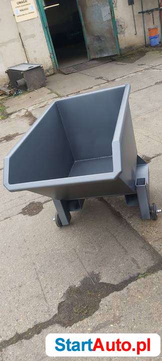 Stalowy kontener na kołach, do widlaków, PMMC 250 L