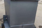 Stalowy kontener na kołach, do widlaków, PMMC 250 L