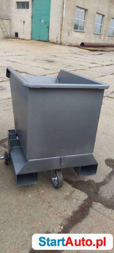 Stalowy kontener na kołach, do widlaków, PMMC 250 L