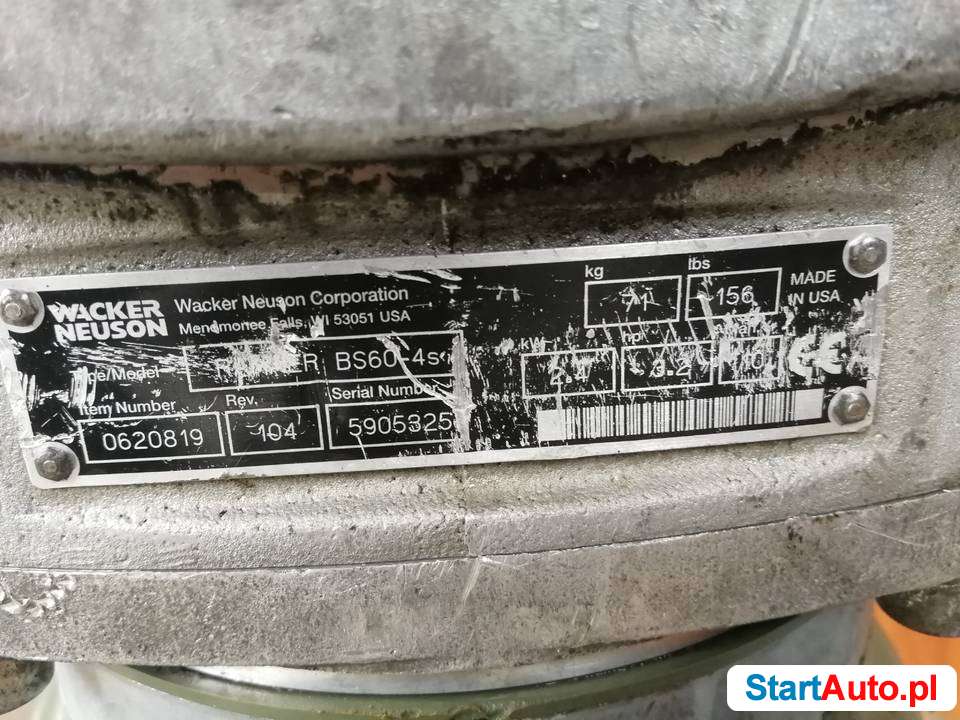 Stopa ubijak skoczek WACKER NEUSON BS60-4s F.Vat GWARANCJA