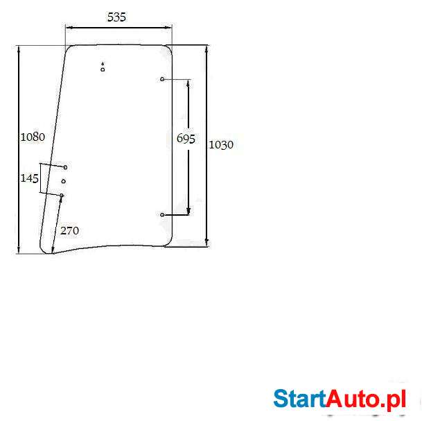 Szyba lewa do koparko-ładowarki JCB 4CX