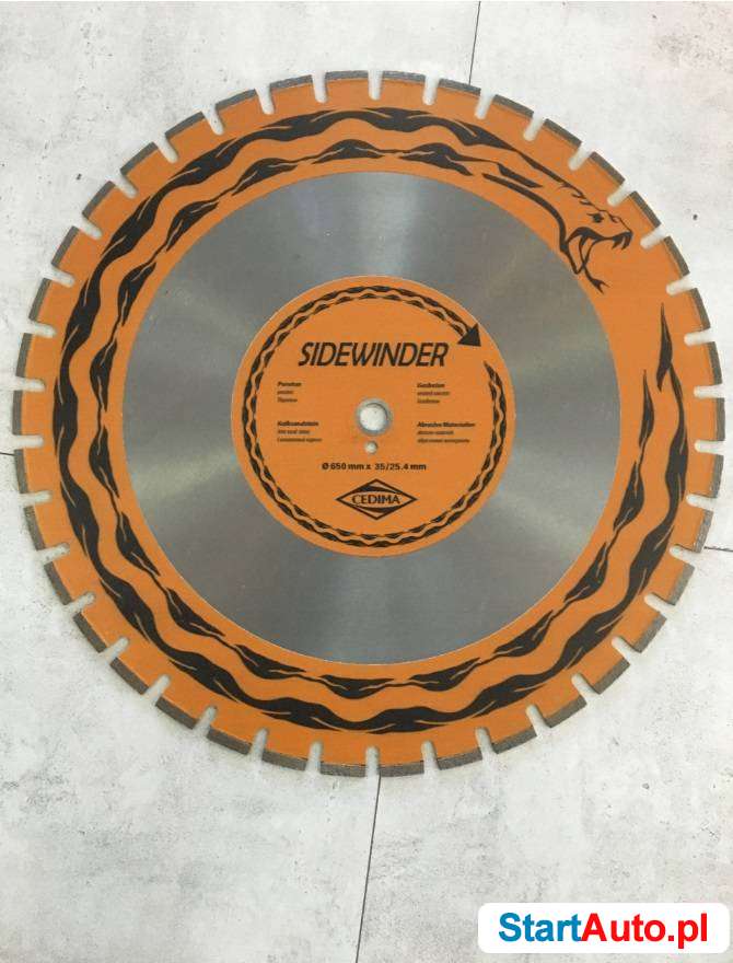 Tarcza diamentowa SIDEWINDER Cedima do silki, porothermu 650