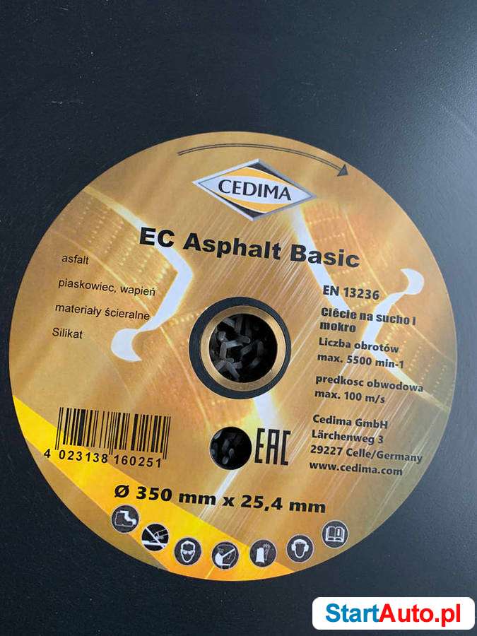 Tarcza do asfaltu do przecinarki piły cedima ASPHALT 350mm