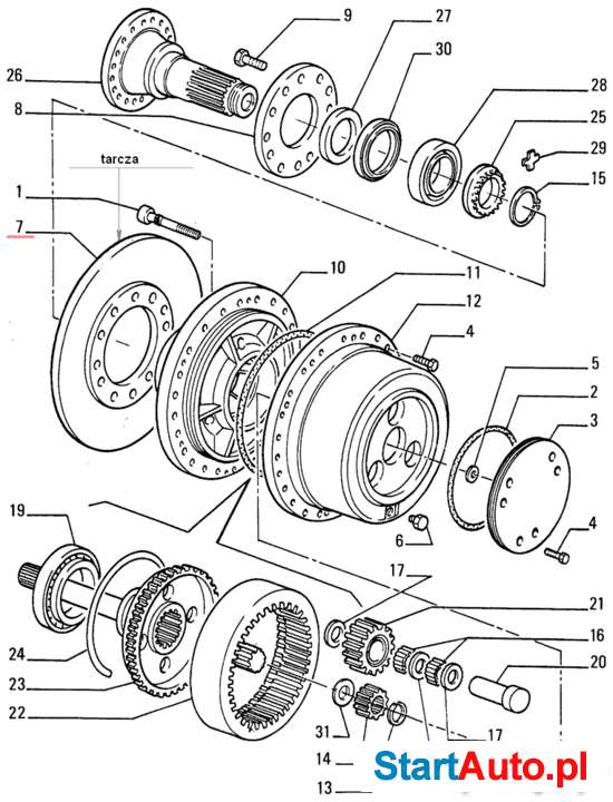 Tarcza hamulcowa CNH 79058186 ładowarka FIAT Allis Hitachi