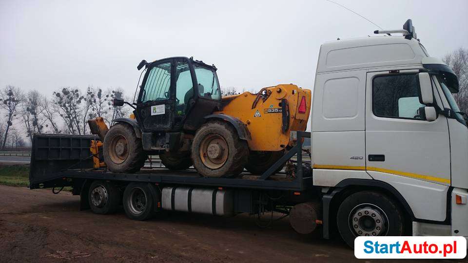 Transport maszyn budowlanych koparek ładowarek
