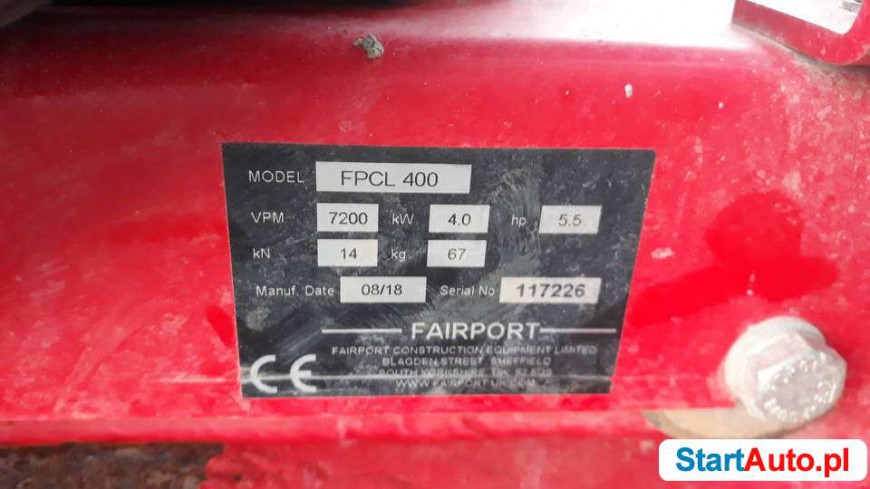 Wacker Belle FPCL 400 zagęszczarka ubijarka płyta